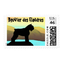 Waterside Bouvier des Flandres Postage Stamps