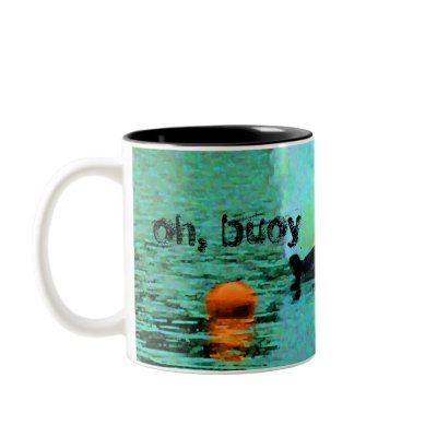 waterski slalom course, oh, buoy! coffee mug by allihow