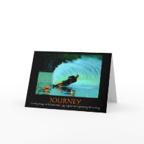 Waterskiing motivational card (colorful)