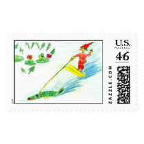 Waterskiing postage by tunguska Waterskiing postage