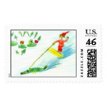 Waterskiing postage