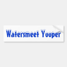 Watersmeet Yooper Snow U.P. Towns Bumper Sticker