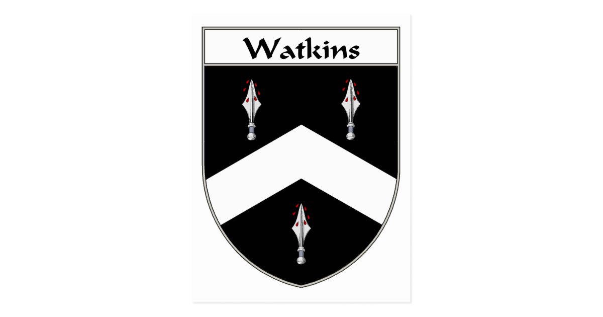 Watkins Coat of Arms/Family Crest Postcard Zazzle
