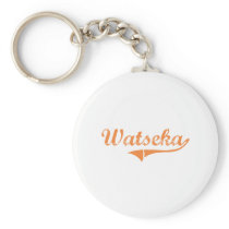 Watseka Illinois Classic Design Keychain