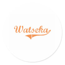 Watseka Illinois Classic Design Sticker
