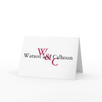 Watson and Calhoun note cards
