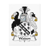 Watson Family Crest postcards
