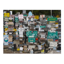 Watson Lake Sign Post Forest Post Card