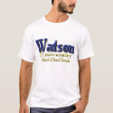 Watson U. (University) "School of Hard Knocks" t-shirts
