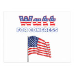 Watt for Congress Patriotic American Flag Post Card