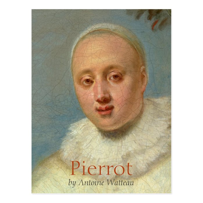 Watteau Italian Comedians Pierrot CC0719 Postcard