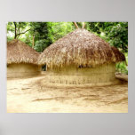 Wattle and Daub huts posters