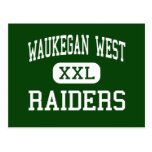 Waukegan West - Raiders - High - Waukegan Illinois Postcard