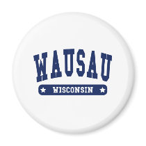 Wausau Wisconsin College Style tee shirts magnets