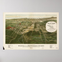 Wauwatosa - Milwaukee WI 1892 Panoramic Map Print