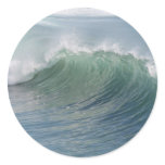 Wave break round sticker