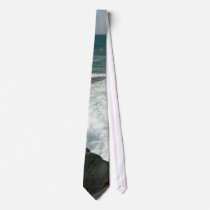 Wave Breaking On Big Rocks Necktie