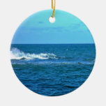 Wave breaking on reef ornament