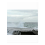 Wave Breaking On Rocks On The Beach Postcards