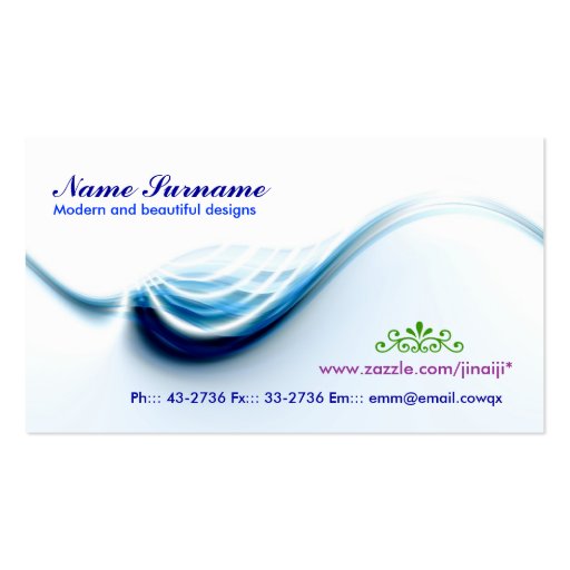 wave business card design
