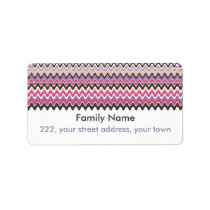 Wave Chevron Bold Personalized Address Label