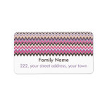 Wave Chevron Bold Personalized Address Label