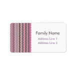 Wave Chevron Bold Personalized Address Label