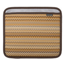 Wave Chevron Brown Sleeves For Ipads