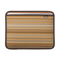 Wave Chevron Brown Macbook Sleeves