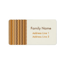 Wave Chevron Brown Personalized Address Label
