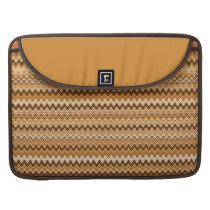 Wave Chevron Brown Sleeve For Macbooks
