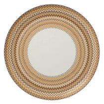 Wave Chevron Brown Plates