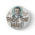 Wave Obama Button 