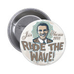 Wave Obama Button 