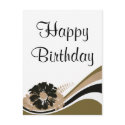 Wave of flowers - Happy Birthday - Customize postcards