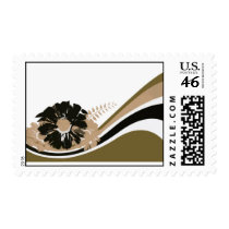 Wave of flowers postage stamps