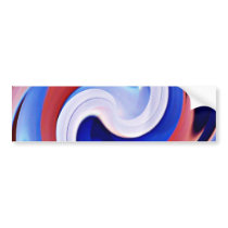 Wave of life,Red,White&Blue_ Bumper Stickers