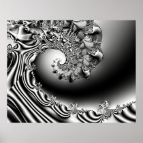 Wave of Madness Fractal Art Poster