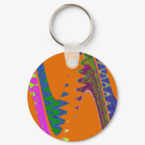 wave orange keychains