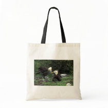 Waved Albatross In Courtship Canvas Bags