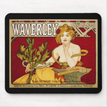 Waverley Cycles - Art Nouveau - Alphonse Mucha mousepads by MyOtherPlanet Waverley Cycles - Art Nouveau - Alphonse Mucha mousepads