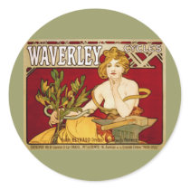 Waverley Cycles - Art Nouveau - Alphonse Mucha stickers by MyOtherPlanet Waverley Cycles - Art Nouveau - Alphonse Mucha stickers