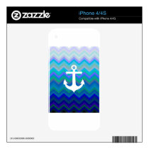 Waves & Anchor iPhone 4 Skins