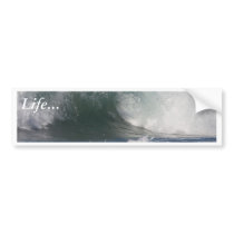 Waves And Surfers Near The Jetty In Ocean Beach bumper stickers by lifesphere Waves And Surfers Near The Jetty In Ocean Beach bumper stickers