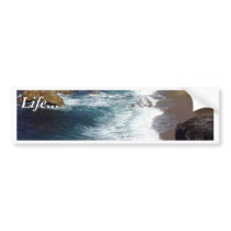 Waves Beach Coast Ocean Water bumper stickers by lifesphere Waves Beach Coast Ocean Water bumper stickers
