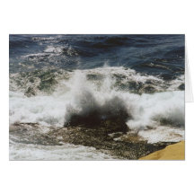 Waves Breaking at Seashell Beach Greeting Cards