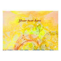 WAVES , bright red brown yellow blue pink sparkles Personalized Announcements