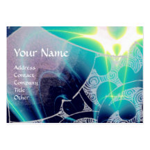 WAVES,bright vibrant blue white purple swirls Business Card Templates