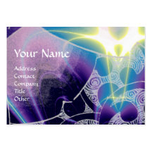 WAVES,bright vibrant blue white purple swirls Business Cards