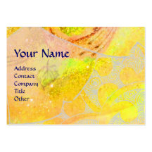WAVES , bright vibrant yellow blue sparkles Business Card